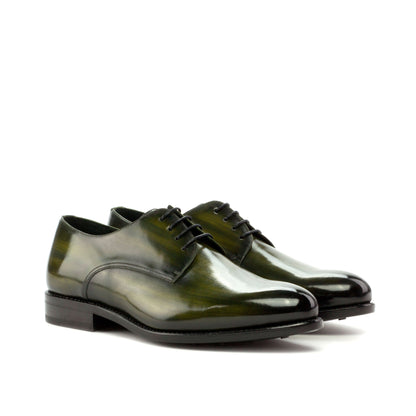 Derby in Khaki Patina Box Calf, front three-quarter view