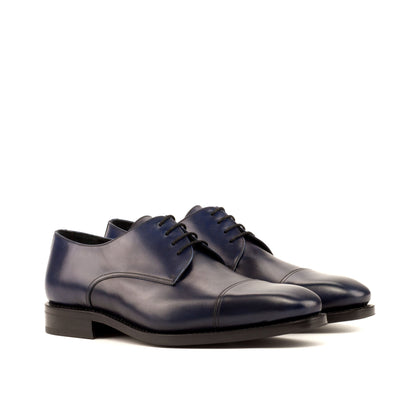 Derby in Navy Painted Box Calf, front three-quarter view