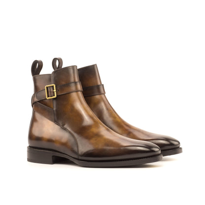 Jodhpur Boot in Tobacco Museum Patina Box Calf, front three-quarter view