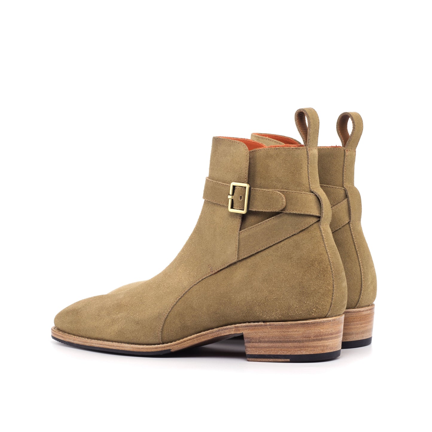 Jodhpur Boot in Camel Lux Suede, rear three-quarter view