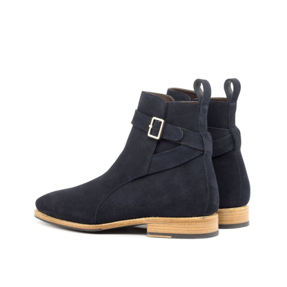 Jodhpur Boot in Navy Lux Suede, rear three-quarter view