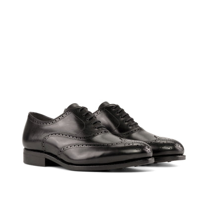Wingtip Oxford in Black Box Calf, front three-quarter view