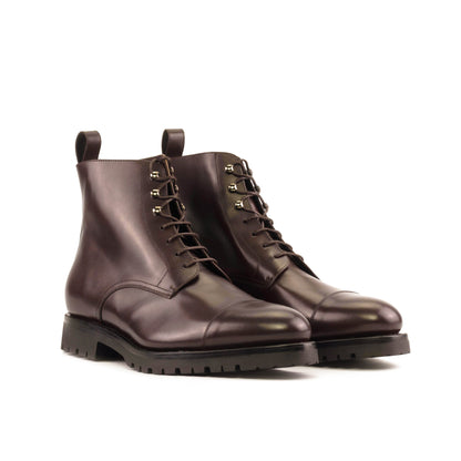 Jumper Boot in Dark Brown Box Calf, front three-quarter view