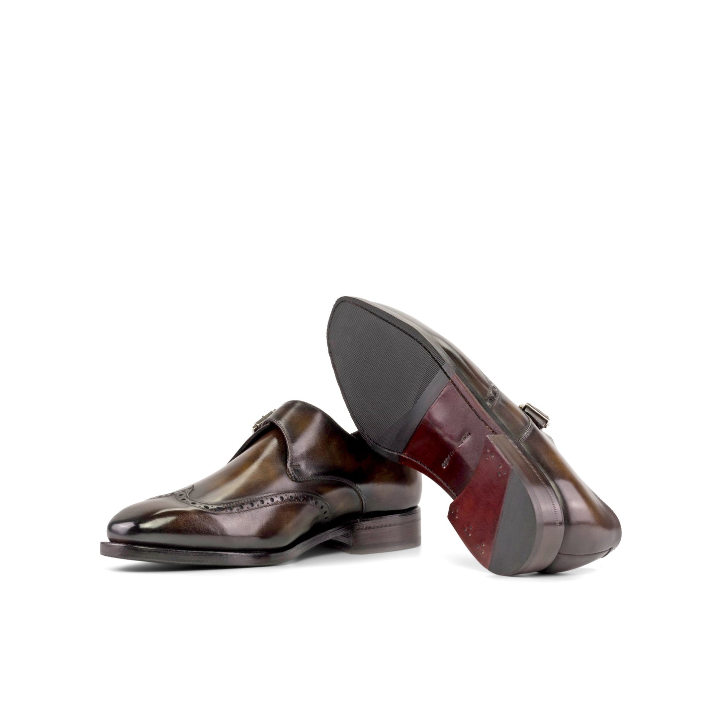 Single Monk Strap in Tobacco Museum Patina